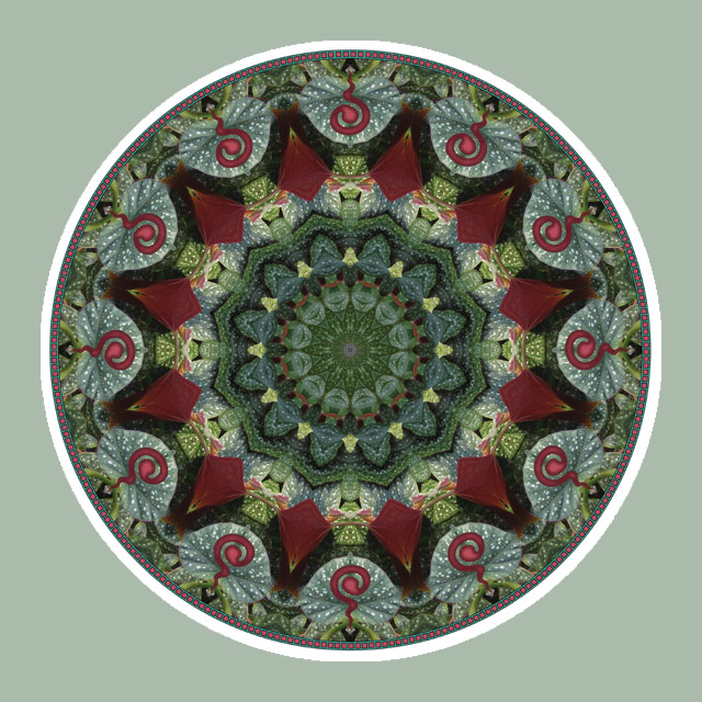 Red Flame Wheel, Mandala Art