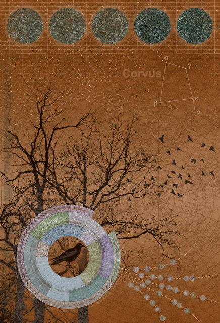 corvus, digital collage