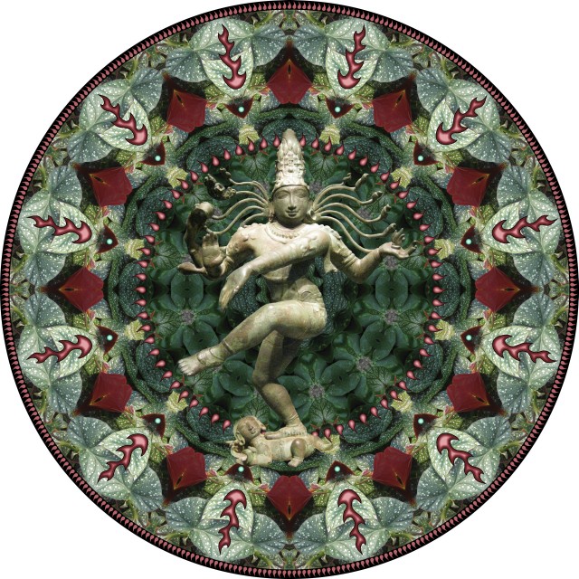Dancing Shiva Mandala. botanical mandala