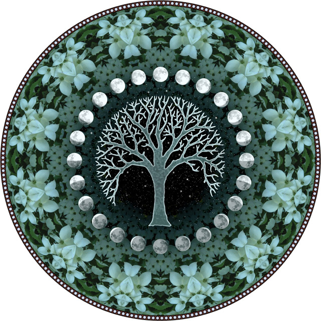 winter solstice. botanical mandala