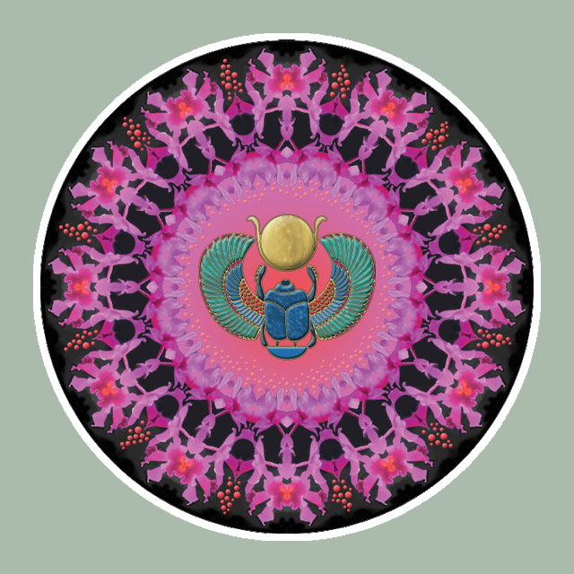 Winged Scarab Mandala, Mandala Art